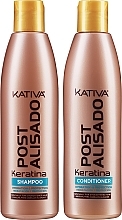 Set - Kativa Straightening Post Treatment Keratin (shm/250ml + cond/250ml) — photo N2