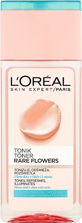 Cleansing Tonic for Normal & Combination Skin - L'Oreal Paris Rare Flowers Tonic for Normal and Combinating Skin — photo N1