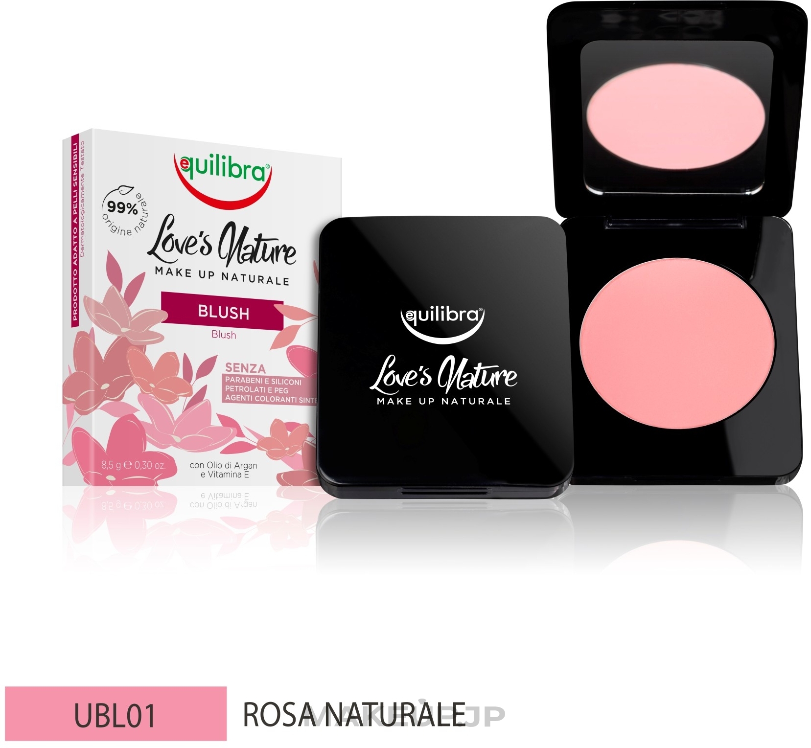 Compact Blush - Equilibra Love's Nature Compact Blush — photo 01 - Natural Rose