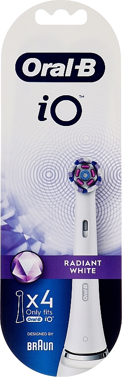 Electric Toothbrush Heads, white, 4 pcs. - Oral-B iO Radiant White — photo N1