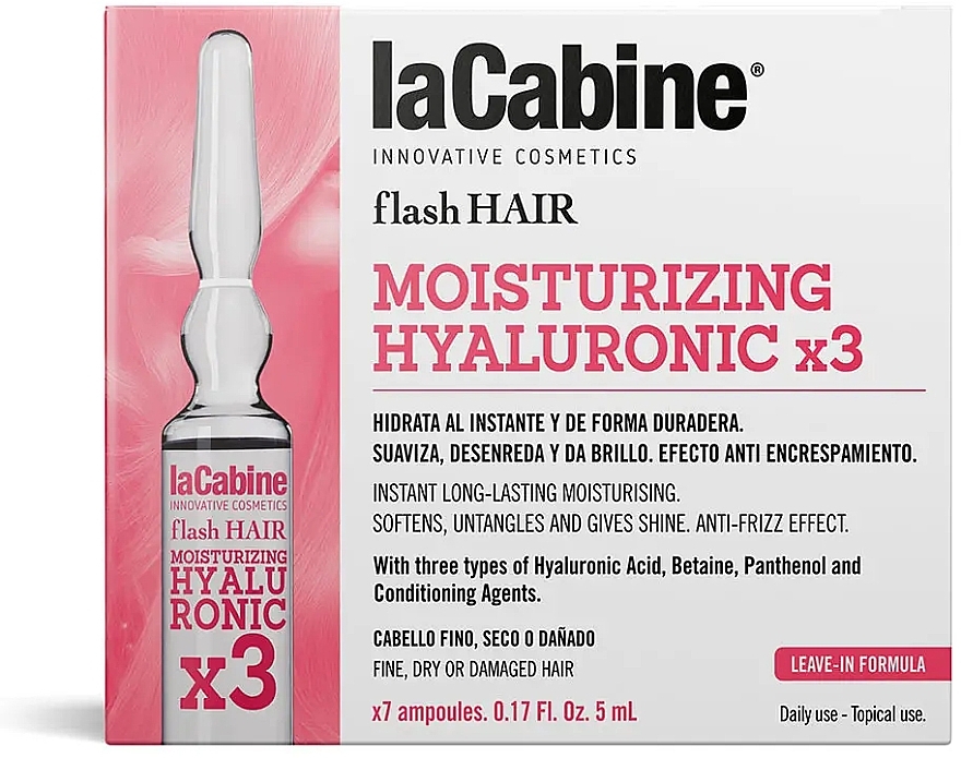 Moisturizing Hair Ampoule - La Cabine Flash Hair Moisturizing Hyaluronic — photo N1