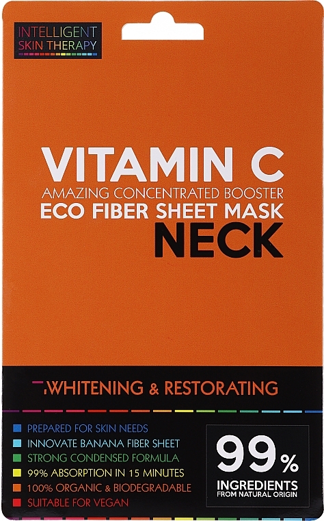 Express Neck Mask - Beauty Face IST Whitening & Restorating Neck Mask Vitamin C — photo N1