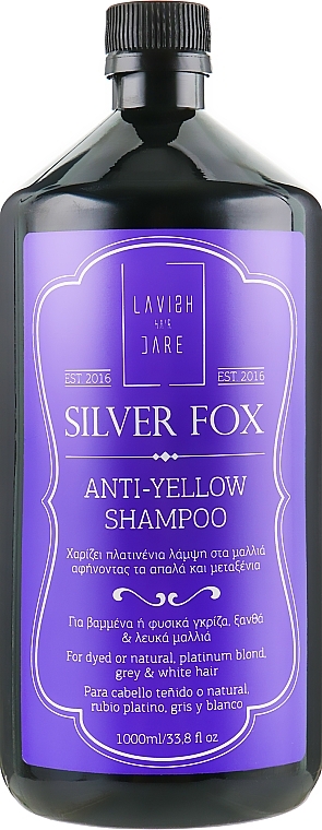 Men Anti-Yellow Hair Shampoo - Lavish Care Silver Fox Anti-Yellow Shampoo — photo N1