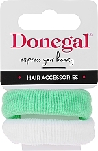 Hair Ties FA-5642, white + green - Donegal — photo N1