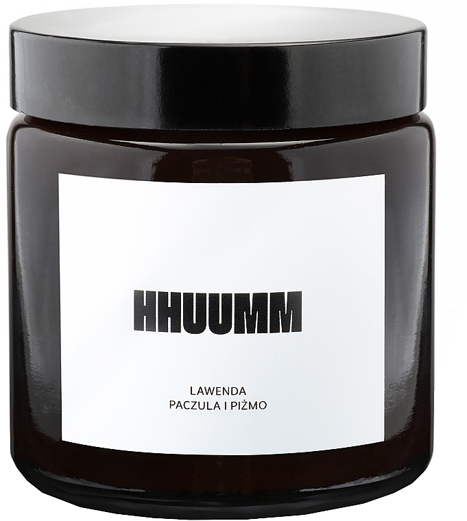 Natural Soy Candle with Lavender, Patchouli & Musk Scent - Hhuumm — photo N2