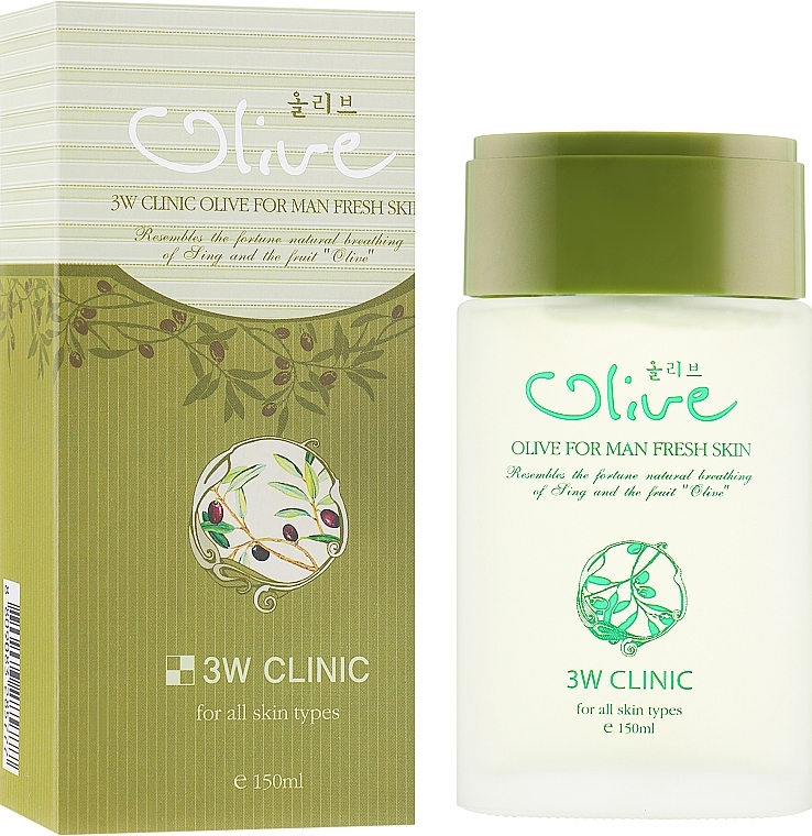 Moisturizing Olive Toner for Men - 3w Clinic Olive For Man Fresh Skin — photo N3