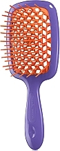 Fragrances, Perfumes, Cosmetics Hair Brush 17.5 x 7 cm, purple and orange - Janeke Small Superbrush Fluo Viola Orange