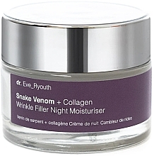 Fragrances, Perfumes, Cosmetics Night Face Cream - Dr. Eve_Ryouth Snake Venom + Collagen Wrinkle Filler Night Moisturiser