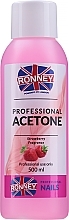 Nail Polish Remover "Strawberry" - Ronney Professional Acetone Strawberry — photo N10