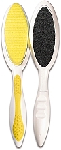 Fragrances, Perfumes, Cosmetics 2-Sided Pedicure File, pumice, emery, yellow - Titania