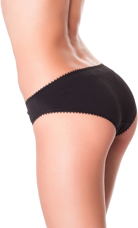 Slip Panties "Classic poyasnaya", black - Fleri — photo N2