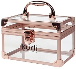 Transparent Cosmetic Case #12, rose gold frame - Kodi Professional — photo N1