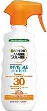 Fragrances, Perfumes, Cosmetics Invisible Protection Face & Body Sunscreen Spray - Garnier Amber Solar Invisible Protect Bronze Spray SPF30