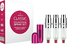 Perfumery Atomizer Set - Travalo Classic HD Pink Set (atomiser/3x5ml + case) — photo N1