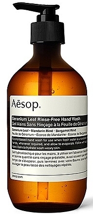Geranium Leaf Hand Wash Gel - Aesop Geranium Leaf Rinse-Free Hand Wash — photo N2
