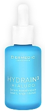 Fragrances, Perfumes, Cosmetics Moisturizing Face, Neck & Decollete Serum - Dermedic Hydrain 3 Hialuro Hydrating Serum