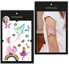 Fragrances, Perfumes, Cosmetics Kids Temporary Tattoo Set 'Fairy', with glitter - Tattooshka
