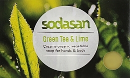 Fragrances, Perfumes, Cosmetics Organic Antibacterial Face Soap "Green Tea & Lime" - Sodasan