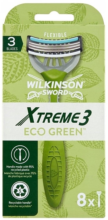 Disposable Razors, 8 pcs - Wilkinson Sword Xtreme 3 Eco Green — photo N1