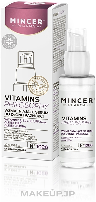 Hand & Nails Serum - Mincer Pharma Vitamins Philosophy №1026 — photo 30 ml