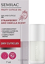 Strawberry & Vanilla Cuticle Oil - Semilac Fruity Cuticle Oil Strawberry & Vanilla Scent — photo N2