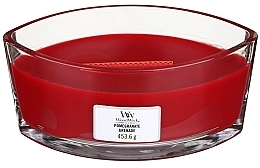 Scented Candle in Glass - Woodwick Hearthwick Flame Ellipse Candle Pomegrante  — photo N1