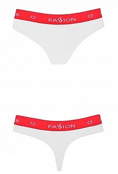 Sport Thong Panties, white/red - Passion — photo N2