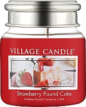 Scented Candle in Jar "Strawberry Pie" - Village Candle Strawberry Pound Cake — photo N1