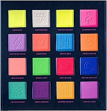 Neon Eyeshadow Palette, 16 shades - Parisa Cosmetics Neon Demon Eyeshadow Palette — photo N3