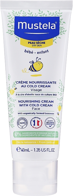Cold Face Cream - Mustela Bebe Nourishing Cream with Cold Cream — photo N2
