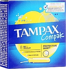 Tampons with Applicator, 8 pcs - Tampax Compak Regular — photo N1