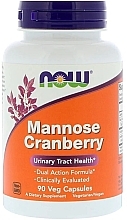 Dietary Supplement "Mannose Cranberry" - Now Foods Mannose Cranberry Veg Capsules — photo N2