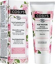 Moisturizing Face Mask with Rose Extract for Dry and Sensitive Skin - Coslys Facial Care Hydrating Mask with Organic Rose Floral Water — photo N2