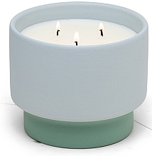 Fragrances, Perfumes, Cosmetics Scented Candle 'Saltwater Suede', 3 wicks - Paddywax Colour Block Ceramic Candle Blue Saltwater Suede