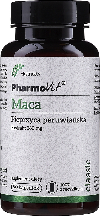 Dietary Supplement 'Maca Root Extract' - PharmoVit Maca Extract 360 Mg — photo N1