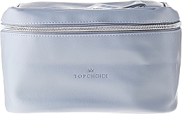 Fragrances, Perfumes, Cosmetics Makeup Bag "Leather", 24x14x13.5 cm, 96990, grey - Top Choice 