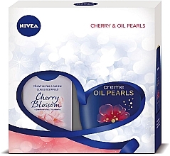 Fragrances, Perfumes, Cosmetics Set - NIVEA Cherry & Oil Pearls Set (sh/gel/250ml + b/milk/200ml)