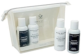 Fragrances, Perfumes, Cosmetics Set - Acca Kappa White Moss Travel Set (sh/gel/100ml + shm/100ml + b/lot/100ml + cond/100ml + bag)