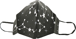 Fragrances, Perfumes, Cosmetics Protective Fabric Face Mask 'Constellation', black, M size - Gioia