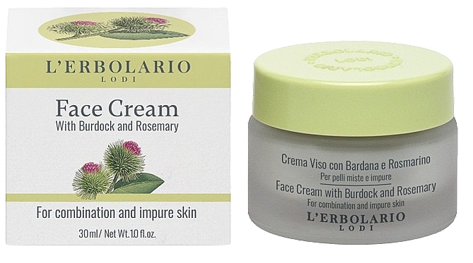 Burdock & Rosemary Combination & Problem Skin Face Cream - L'Erbolario Face Cream — photo N1