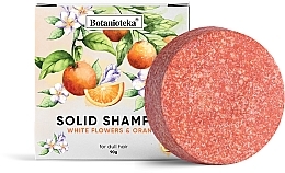 Fragrances, Perfumes, Cosmetics Orange & White Flowers Solid Shampoo for Dull Hair - Botanioteka Solid Shampoo For Dull Hair