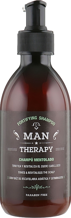 Cleansing & Strengthening Menthol Shampoo - Glossco Man Therapy Fortifying Shampoo — photo N1