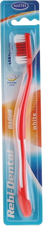 Toothbrush Rebi-Dental M43, medium, red - Mattes — photo N1