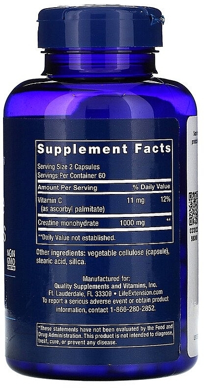 Creatine Dietary Supplement - Life Extension Creatine Capsules — photo N6