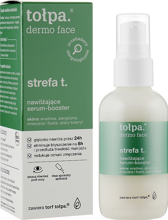 Moisturizing Face Booster Serum - Tolpa Dermo Face Strefa T Serum Booster — photo N2