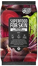 Fragrances, Perfumes, Cosmetics Facial Cleansing Wipes "Beet" - Superfood For Skin Brightening Facial Cleansing Wipes Beet