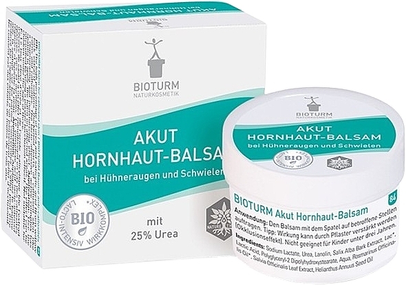 Anti-Callus Foot Balm - Bioturm Balm for Callused Skin No.84 — photo N1