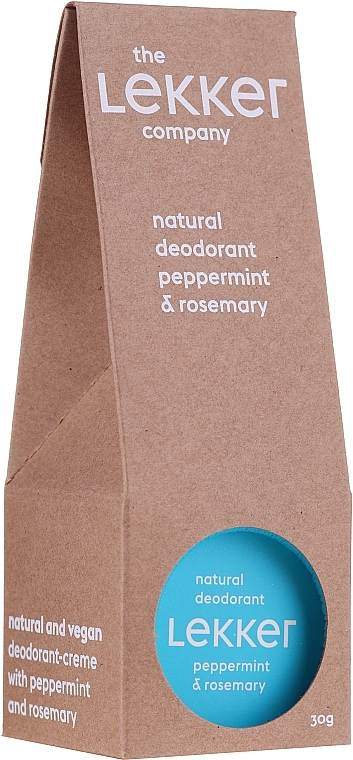 Mint and Rosemary Deodorant Cream - The Lekker Company Natural Deodorant — photo N1