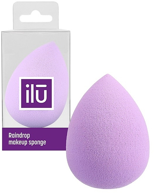 Teardrop Makeup Sponge, purple - Ilu Sponge Raindrop Purple — photo N1