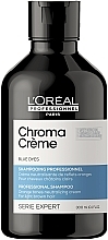 Fragrances, Perfumes, Cosmetics Blue Pigment Cream Shampoo - L'Oreal Professionnel Serie Expert Chroma Creme Professional Shampoo Blue Dyes